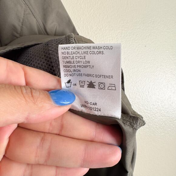 Woolrich Olive Green Full Zip Hooded Spring Rain Jacket  - Large - Picture 5 of 7